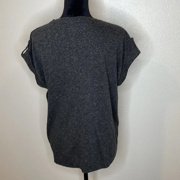 Forever 21 Gray Casual Top Side Zippers Medium - Picture 5 of 6